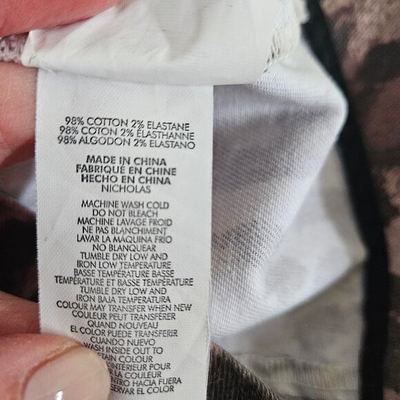 Nicholas Leopard Print Mini Dress Size US 4 Bodycon Tank Denim Cotton Blend - Picture 6 of 8